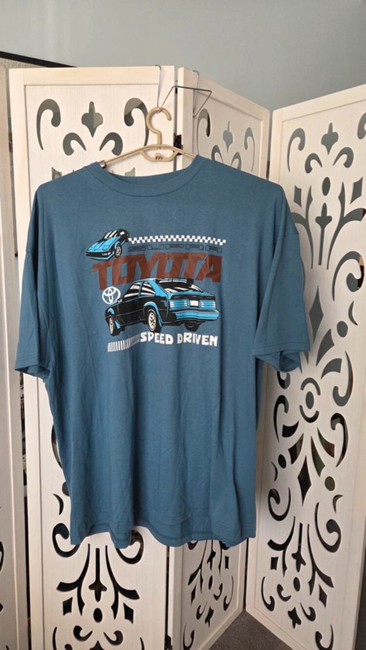 Toyota Supra Speed Driven Graphic T-Shirt Blue Adult 5XLT Big Tall 100% Cotton